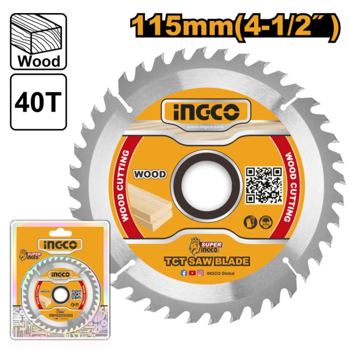 DISCO CORTE MADERA 4 1/2" INGCO