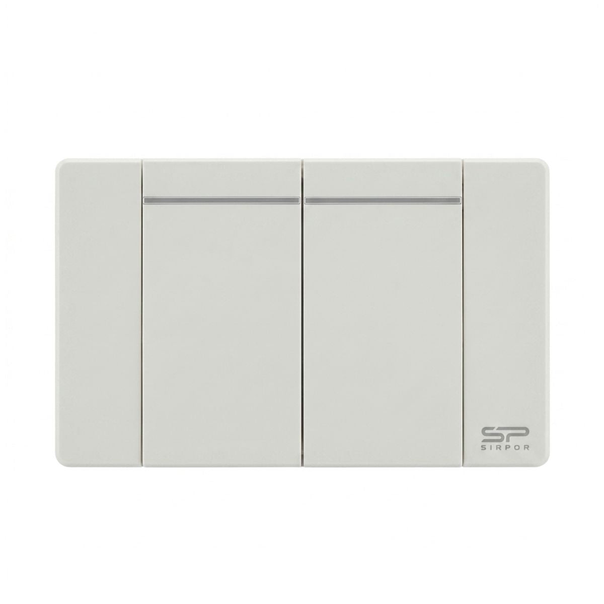 INTERRUPTOR DOBLE BLANCO 3 WAY DE LUJO 15 AMP