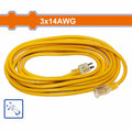 EXTENSION ELECTRICA WADFOW 30M3X14 AWG CON TIERRA/LUZ USO INDUSTRIAL AMARILLA