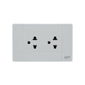 TOMACORRIENTE DOBLE BLANCO DE LUJO 15 AMP