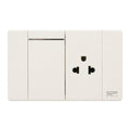 INTERRUPTOR Y TOMACORRIENTE SIMPLE BLANCO