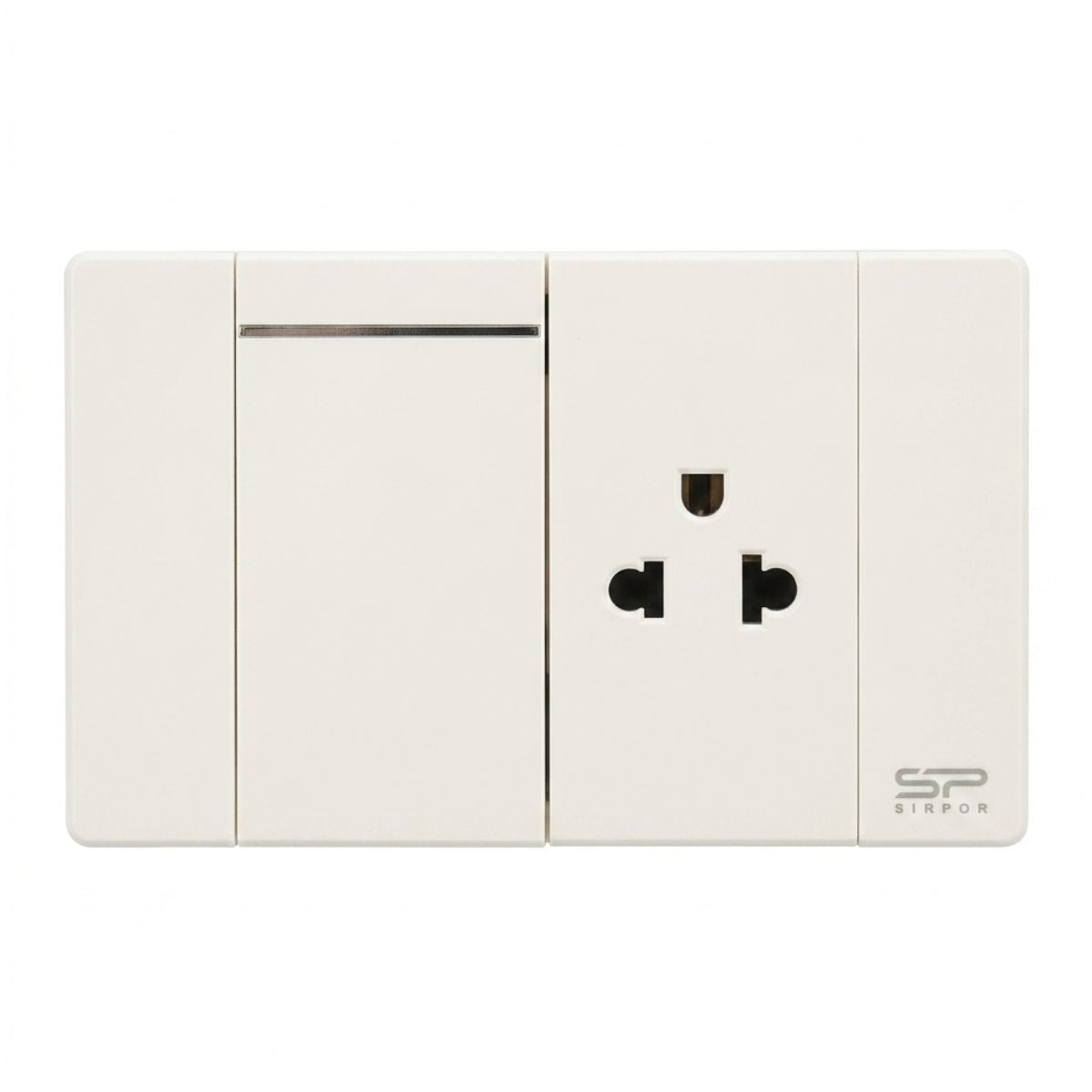 INTERRUPTOR Y TOMACORRIENTE SIMPLE BLANCO