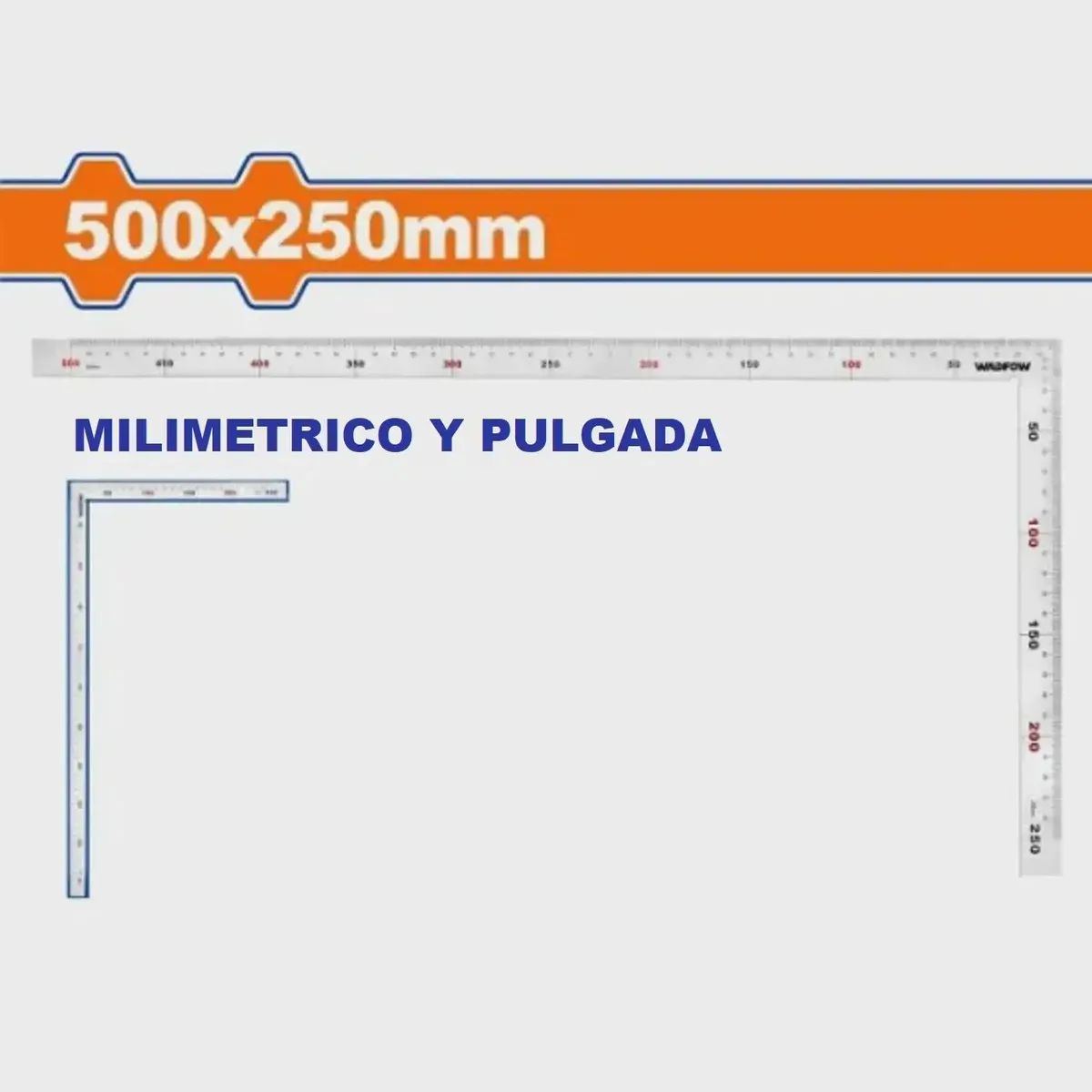 ESCUADRA ANGULAR DE ACERO INOXIDABLE DE 500X250MM(20"X10") WADFOW