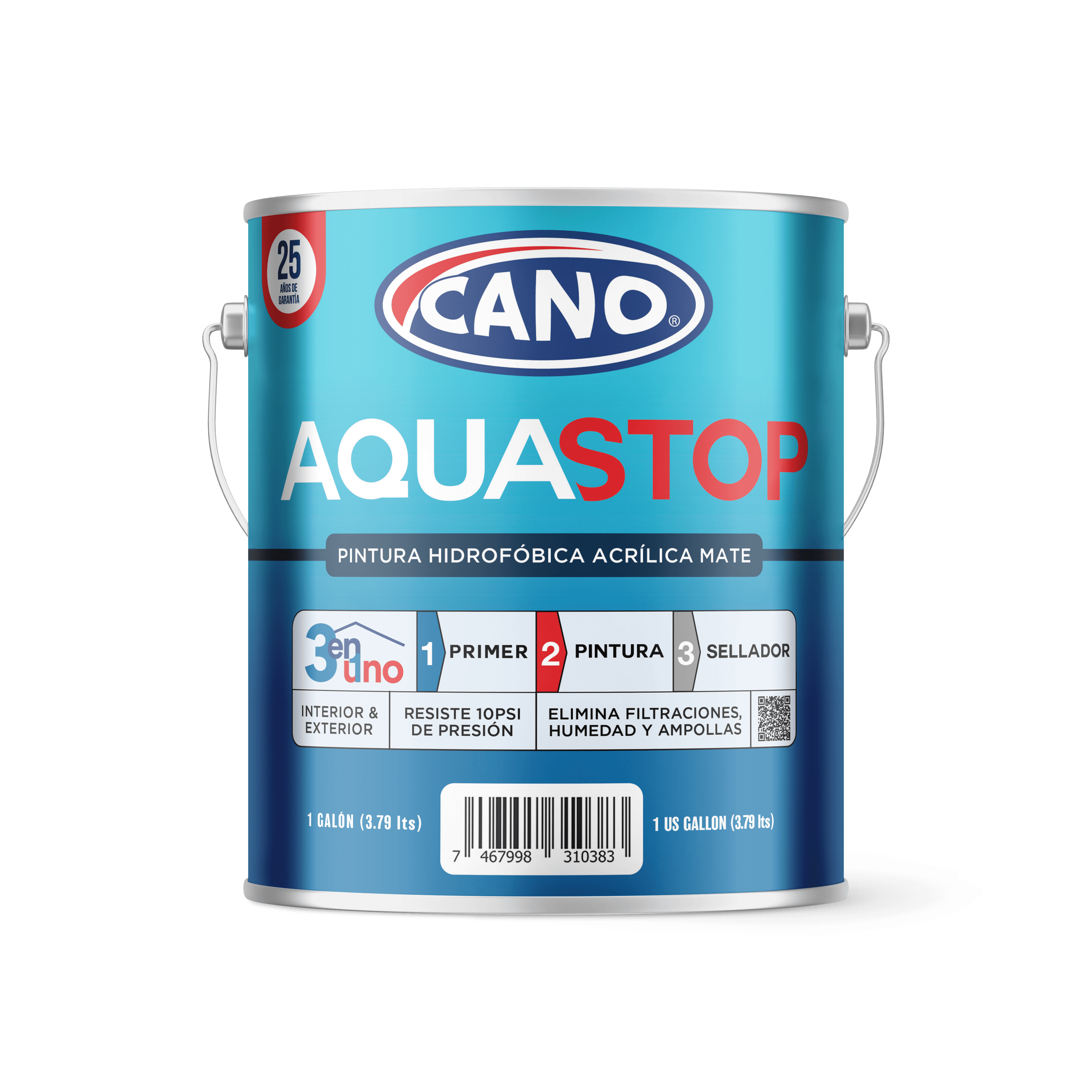 PINTURA 3 EN 1 BLANCO AQUA STOP CANO GALON PRIMER PINTURA SELLADOR
