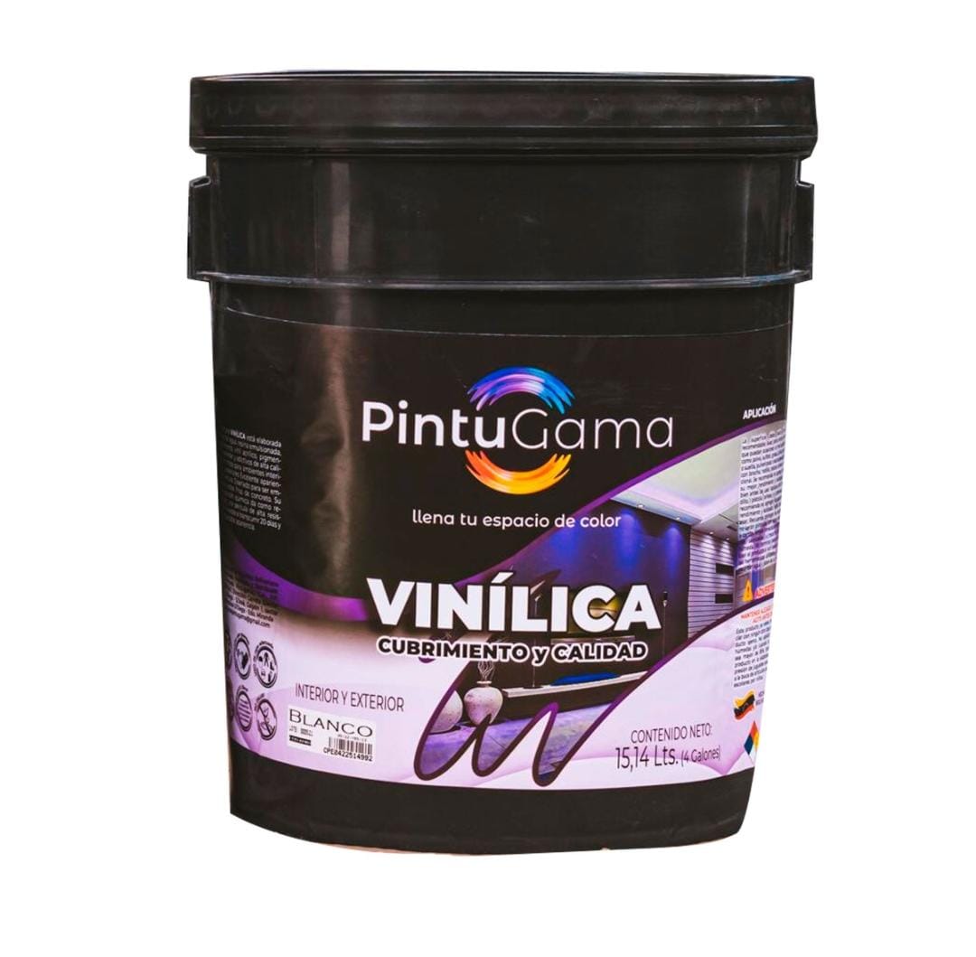 PINTURA CAUCHO BLANCO MATE CUÑETE PINTUGAMA VINILICA