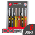 DESTORNILLADOR DE TUERCAS 6 PIEZAS PROMAKER GARANTIA INFINITA