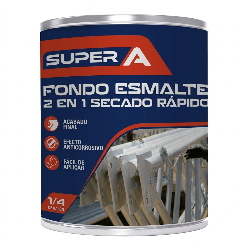 FONDO ESMALTE 2 EN 1 GRIS GALON SUPER A SECADO RAPIDO