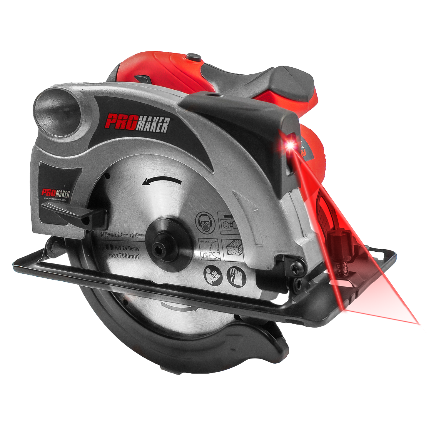 SIERRA CIRCULAR PROMAKER 7 ¼ CON GUÍA LÁSER 1500W
