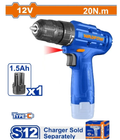 TALADRO INALAMBRICO WADFOW 12V ATORNILLADOR