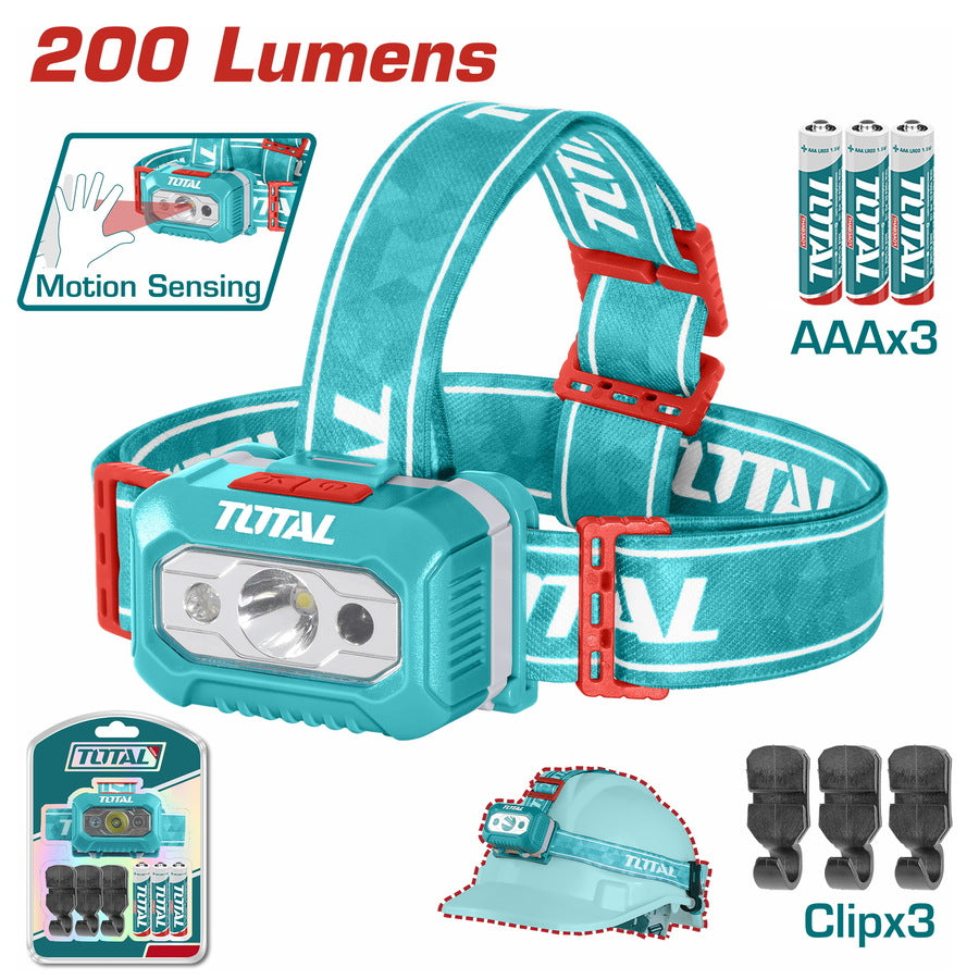 LINTERNA DE CABEZA CON LAMPARA LED FRONTAL 3W 200