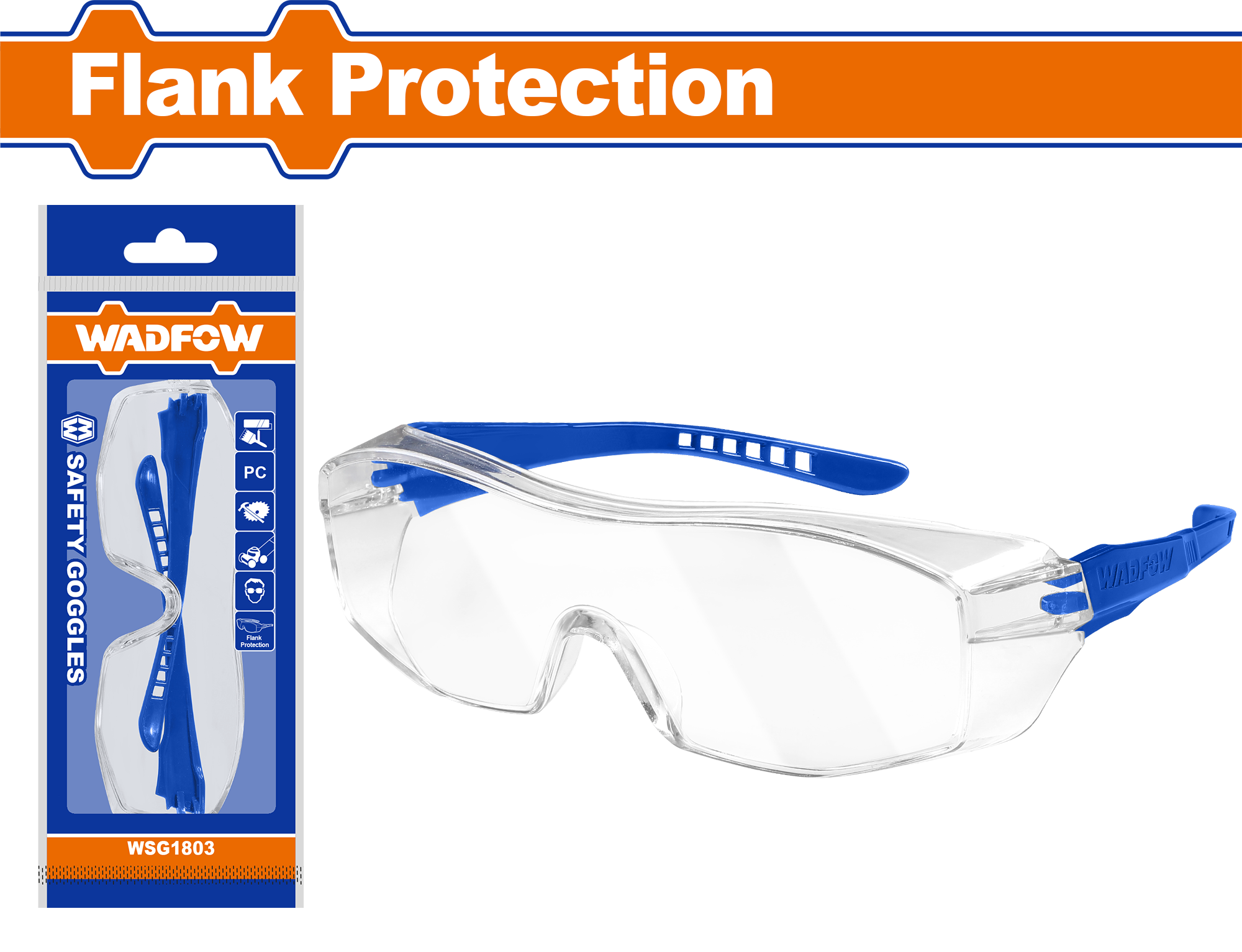 LENTES DE SEGURIDAD TRANSPARENTE WADFOW