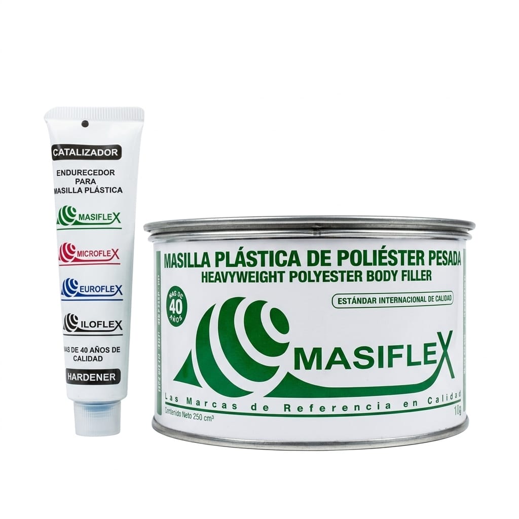 MASILLA PLASTICA AUTOMOTRIZ MASIFLEX CON CATALIZADOR 1/8 GALON