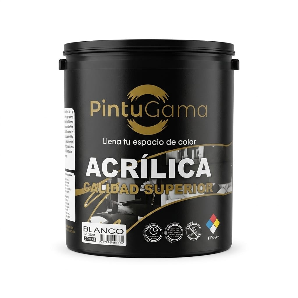 PINTURA CAUCHO BLANCO MATE GALON PINTUGAMA ACRILICA