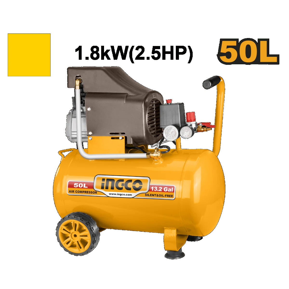 COMPRESOR DE AIRE 50L 60HZ 2.5HP INGCO